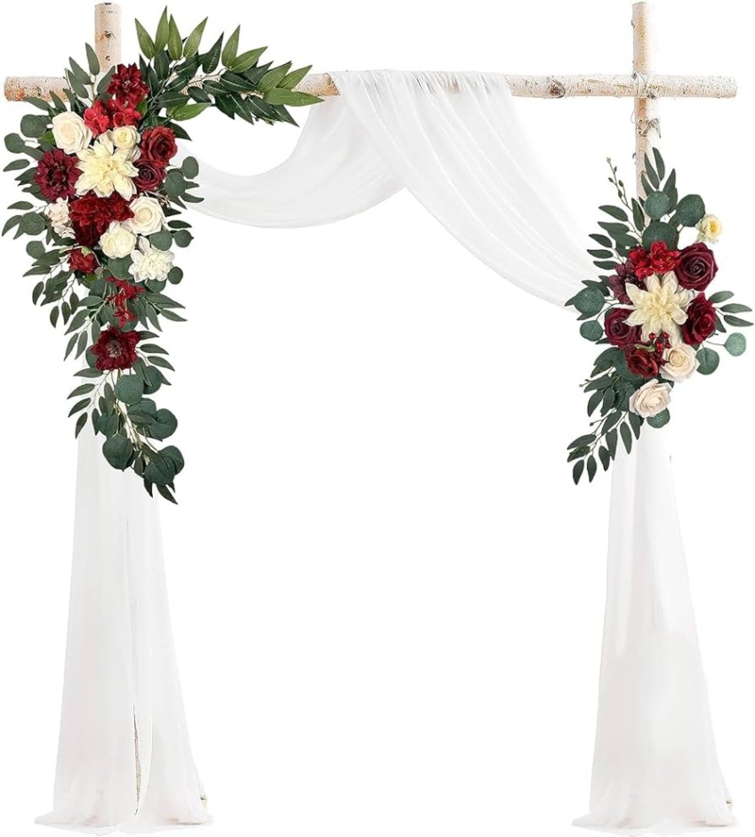 amazon wedding decor Bulan 2 Artificial Wedding Arch Flowers Kit(Pack of ),Wedding Decor and Wedding  Arch Draping Artificial Flower Arrangements Wedding Decorations for  Reception