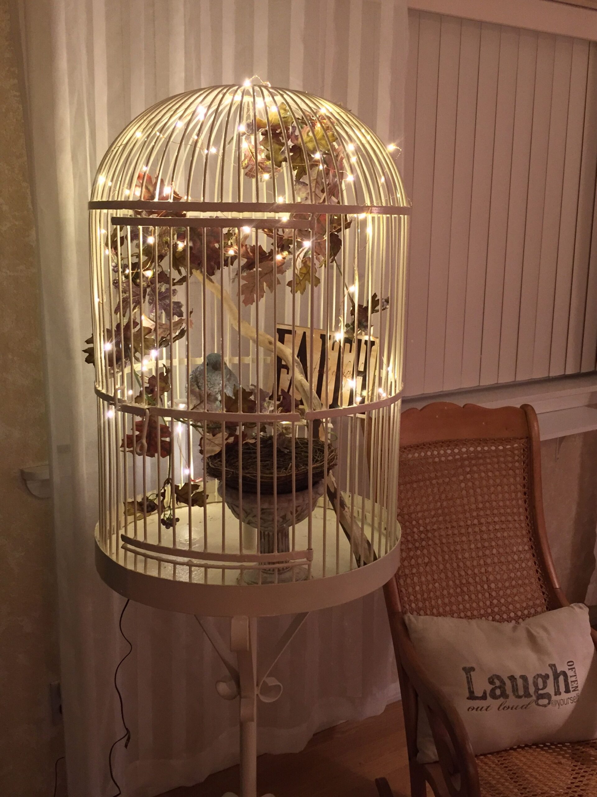 bird cage decoration with lights Bulan 5 My love for birds and bird cages led me to this wonderful vintage