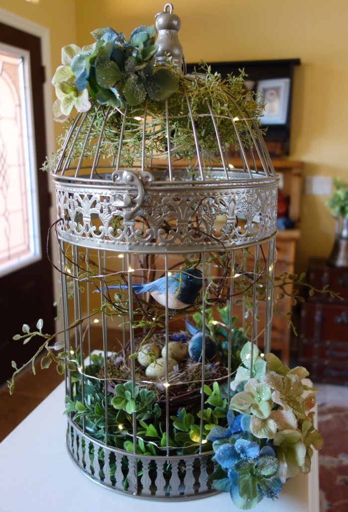 bird cage decoration with lights Bulan 5 Wedding birdcage with fairy lights!  Bird cage decor, Bird cage