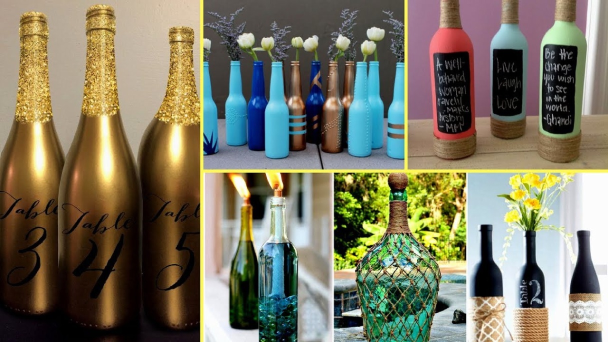 decoration ideas with wine bottles Niche Utama Home 🍼 + Beautiful Wine Bottle Decorating Ideas – DIY Recycled Room Decor🍼