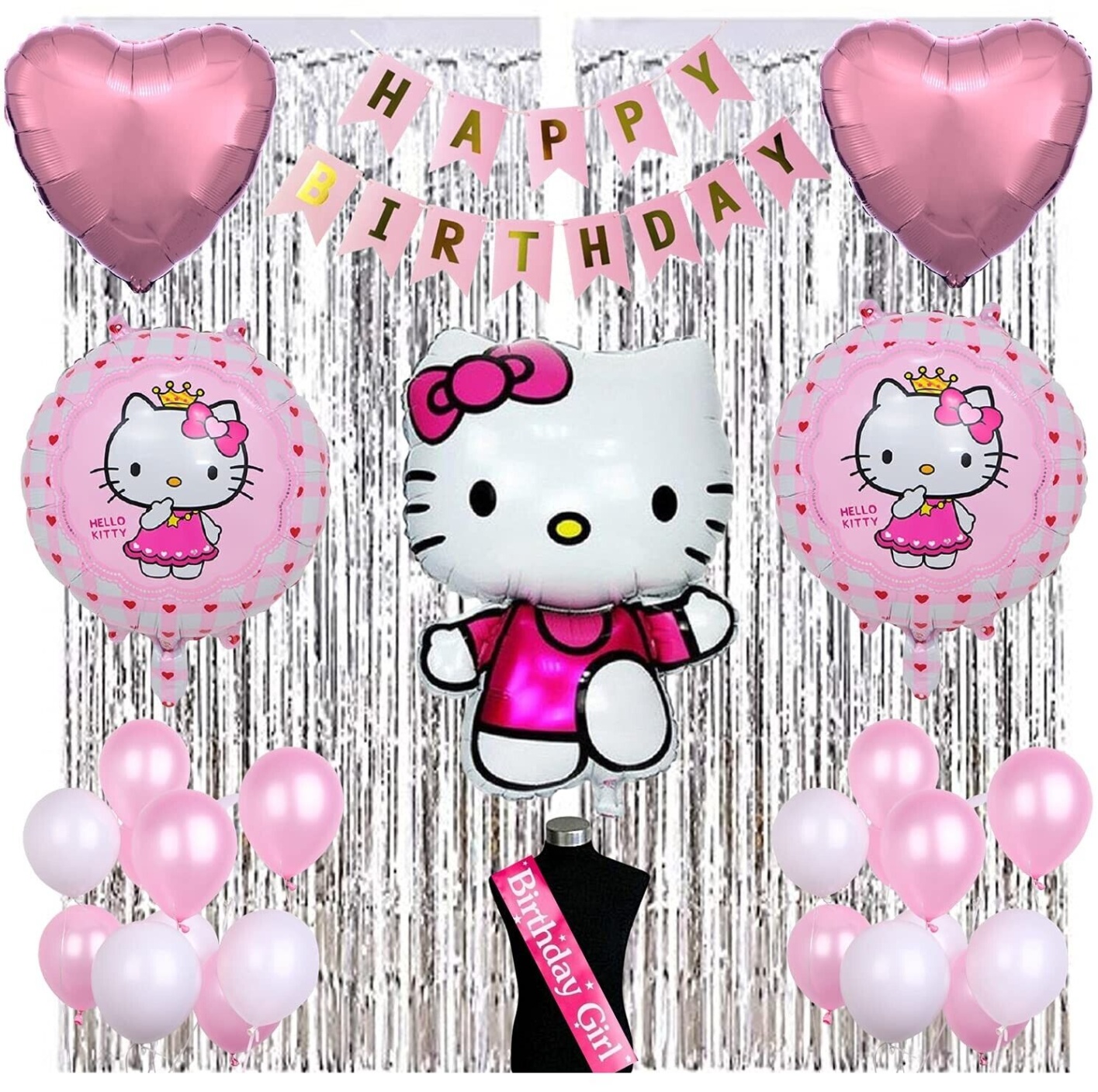hello kitty decoration Niche Utama Home Hello Kitty Birthday Party Decoration Theme Items Combo of  Pcs for Baby  Kids