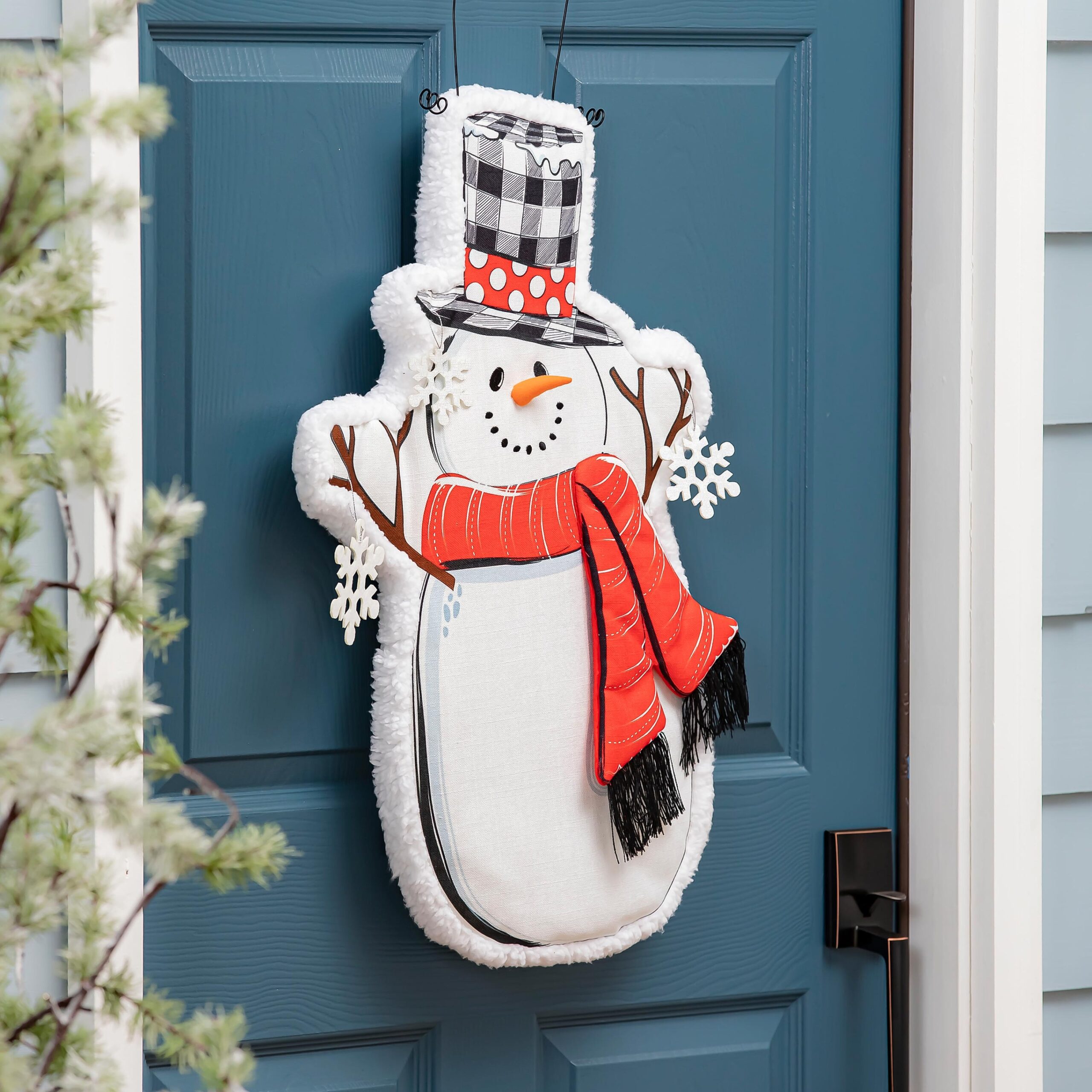 snowman door decoration Niche Utama Home Indoor/Outdoor Snowman Estate Door Décor  Plow & Hearth