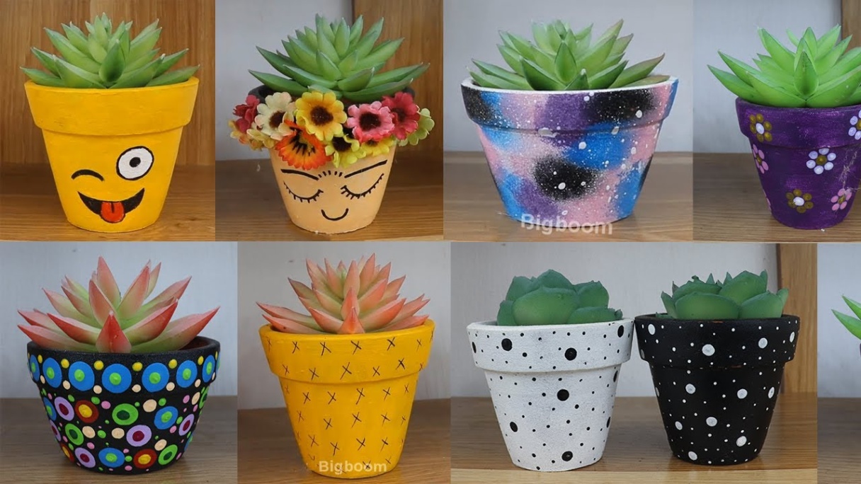 flower pot decoration Niche Utama Home  Small flower pot decoration ideas  Home decorating ideas handmade