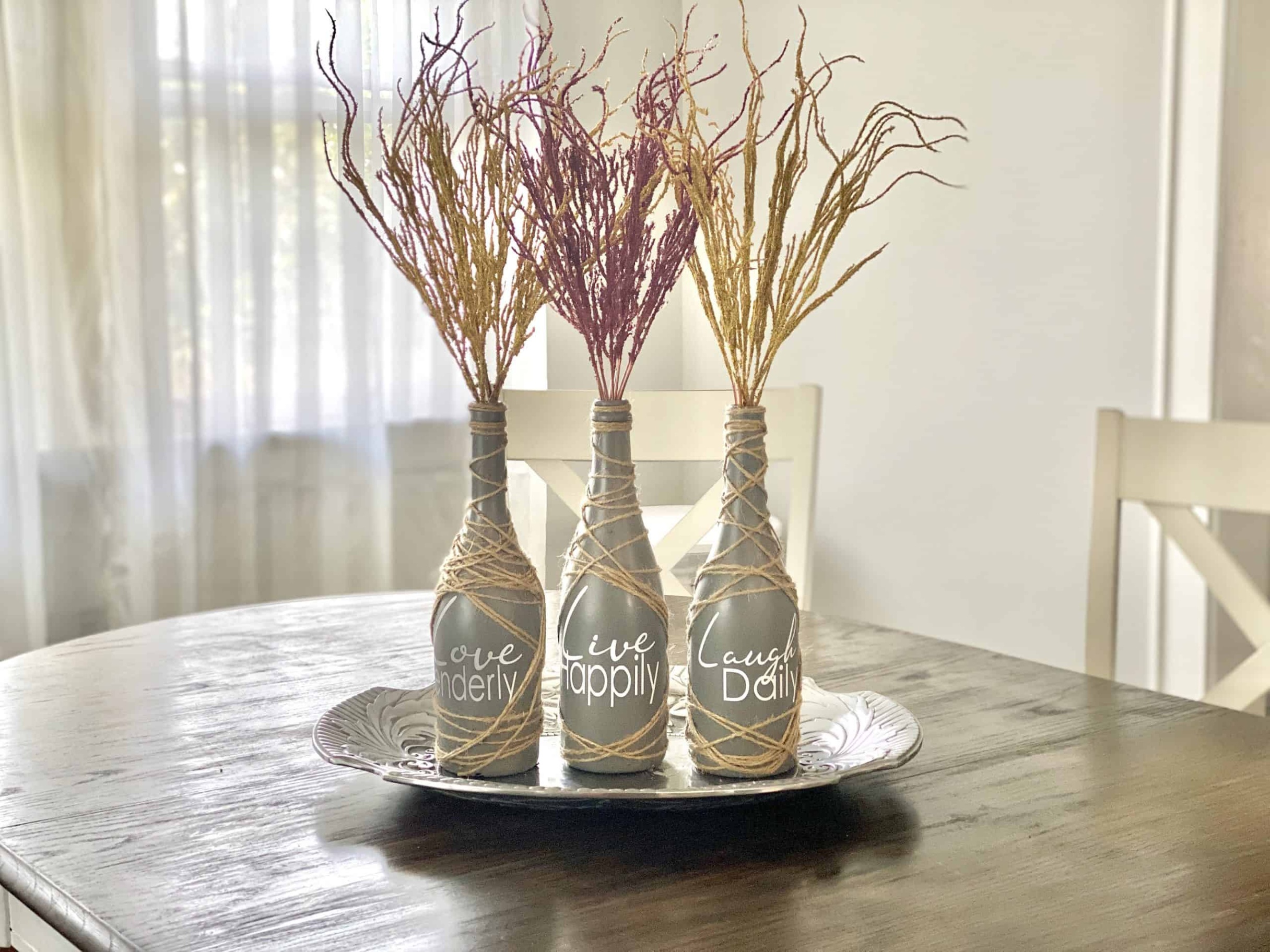 decoration ideas with wine bottles Niche Utama Home Stunning Upcycled Wine Bottle Decor - Craft and Sparkle