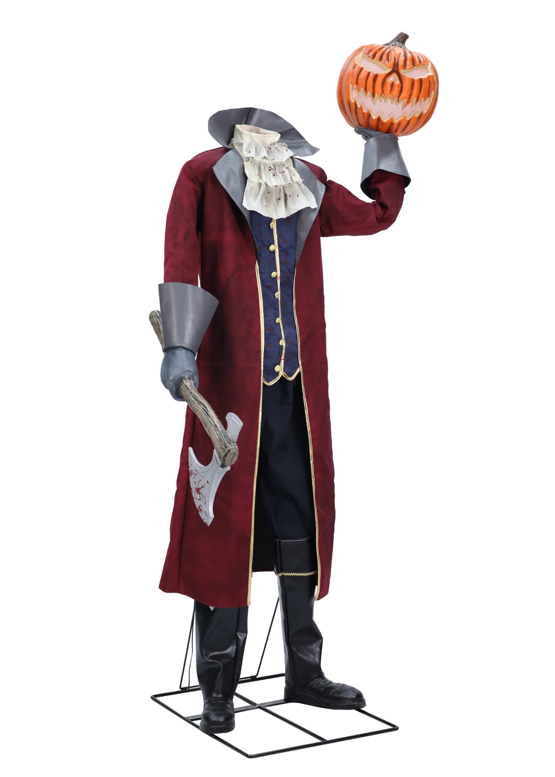 headless horseman decoration Niche Utama Home Way to Celebrate Halloween  Ft Tall Plug-in Light-up with Sound  Multicolored Animated Headless Horseman with Polyester Costume Life size  Decoration