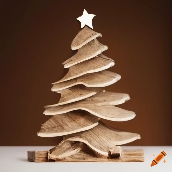 Weihnachtsbaum holz deko